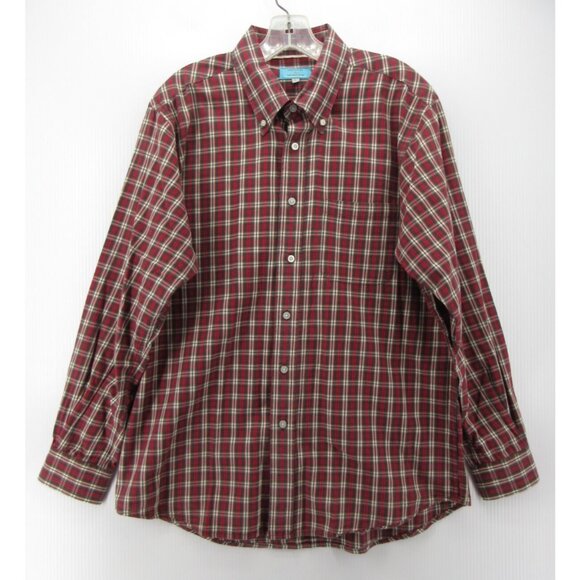Castaway Nantucket Island Shirt Large Button Down Plaid Pocket Preppy - Picture 1 of 10